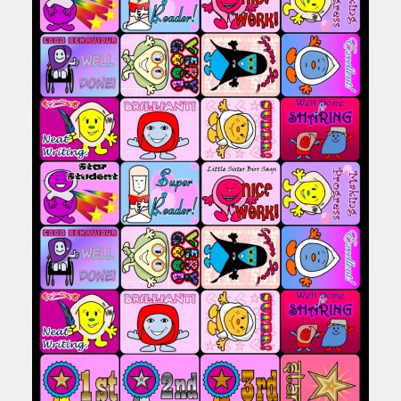Dhikarville Reward Stickers for Girls